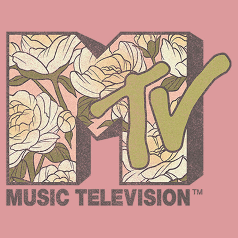 Women's MTV White Roses Logo T-Shirt