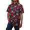 Men's Star Wars: The Mandalorian Grogu and Din Djarin Retro Hawaiian Print Button Down Shirt