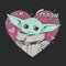 Junior's Star Wars: The Mandalorian Valentine's Day The Child Heart Portrait T-Shirt
