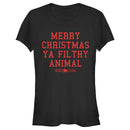 Junior's Home Alone Merry Christmas Ya Filthy Animal T-Shirt