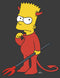 Men's The Simpsons Devil Bart Pull Over Hoodie