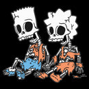 Women's The Simpsons Skeleton Bart and Lisa T-Shirt