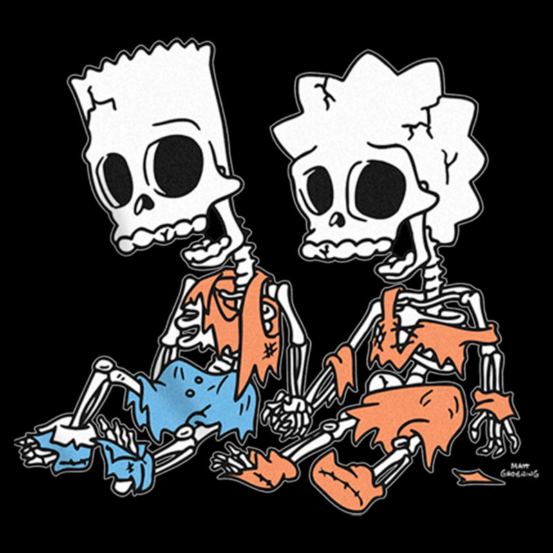 Boy's The Simpsons Skeleton Bart and Lisa Pull Over Hoodie