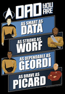 Boy's Star Trek: The Next Generation Dad You Are as Smart as Data, as Strong as Worf, as Dependable as Geordi, as Brave as Picard Pull Over Hoodie