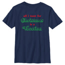 Boy's Lost Gods All I Want for Christmas Is a Vacation T-Shirt