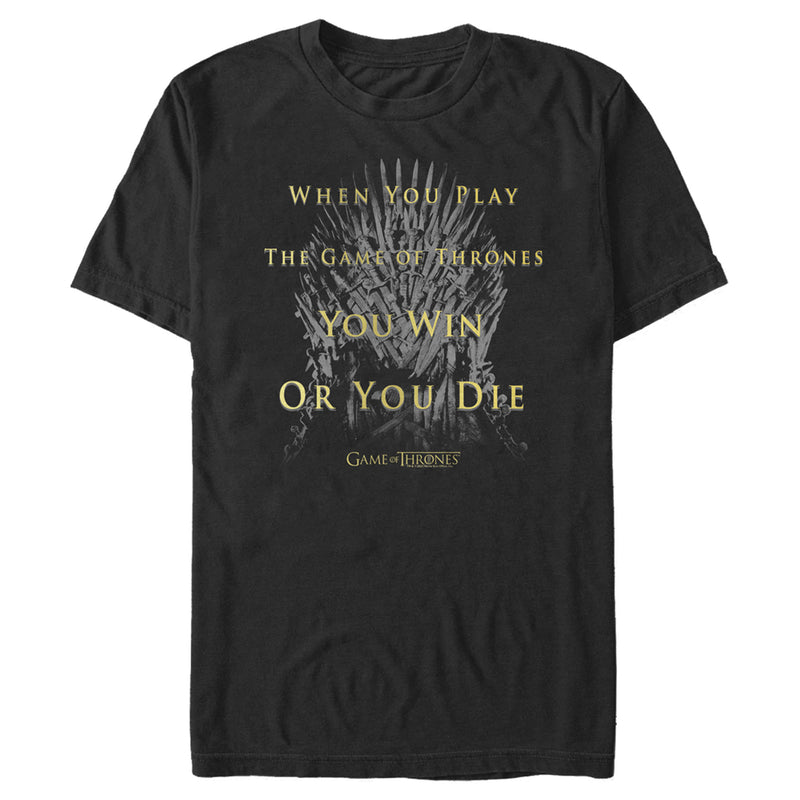 Men's Game of Thrones Win or Die Rules T-Shirt