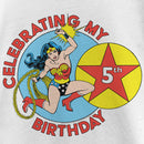 Girl's Wonder Woman Celebrating my 5th Birthday T-Shirt