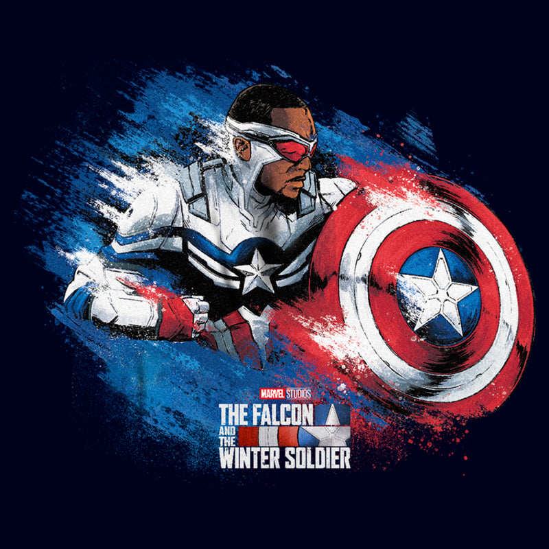 Men's Marvel The Falcon and the Winter Soldier Captain America Paint T-Shirt