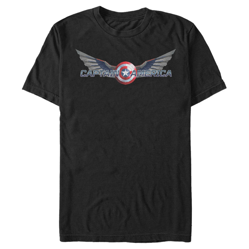 Men's Marvel The Falcon and the Winter Soldier Captain America Shield with Wings T-Shirt