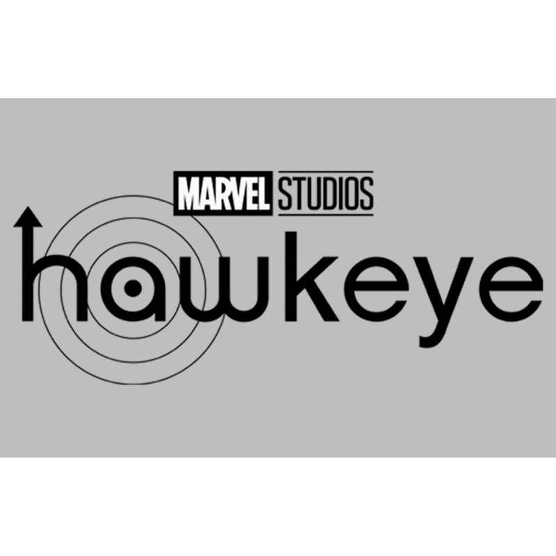 Boy's Marvel Hawkeye Black and White Logo Pull Over Hoodie