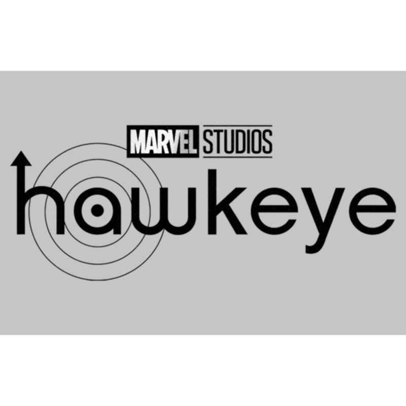 Women's Marvel Hawkeye Black and White Logo Scoop Neck