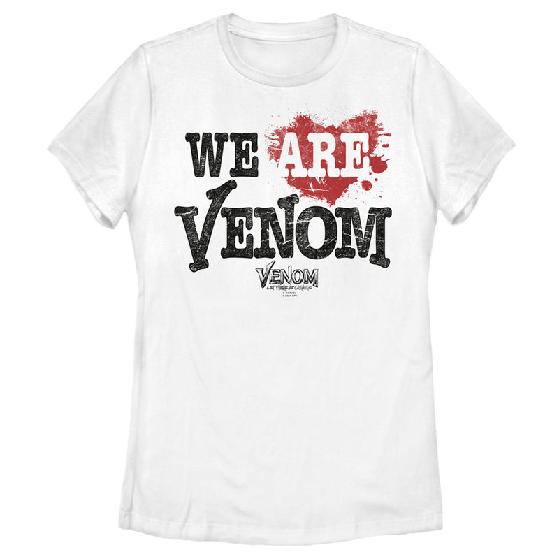 Women's Marvel Venom: Let There be Carnage We are Venom Heart T-Shirt