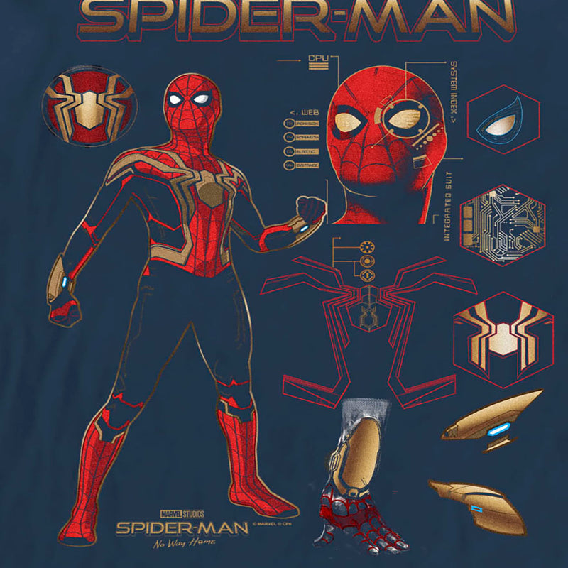 Men's Marvel Spider-Man: No Way Home Iron Suit Gear Long Sleeve Shirt