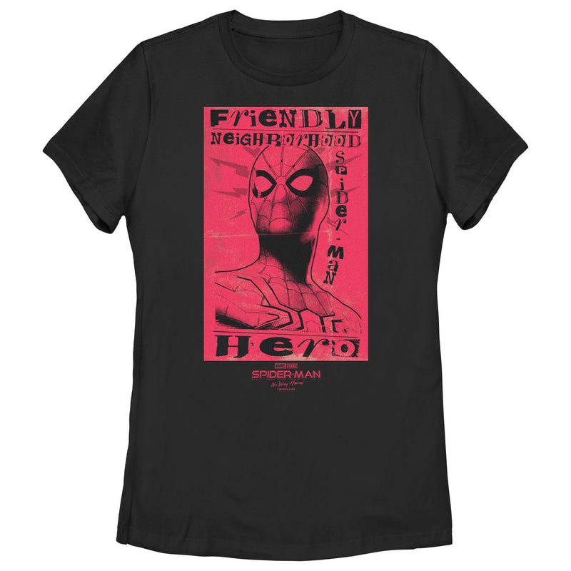 Women's Marvel Spider-Man: No Way Home Friendly Neighborhood Hero Red T-Shirt