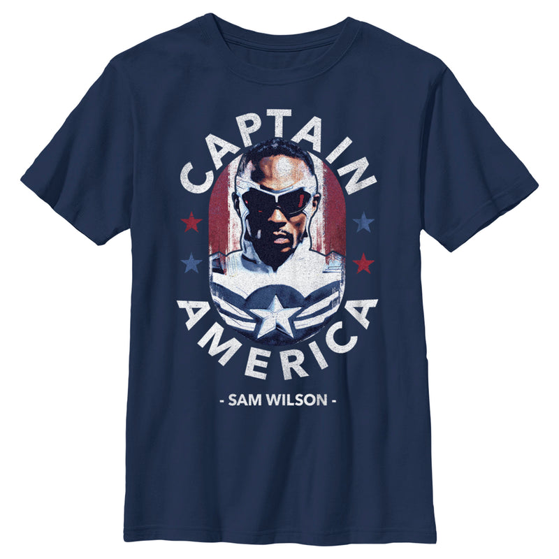 Boy's Marvel The Falcon and the Winter Soldier Captain America Sam Wilson T-Shirt