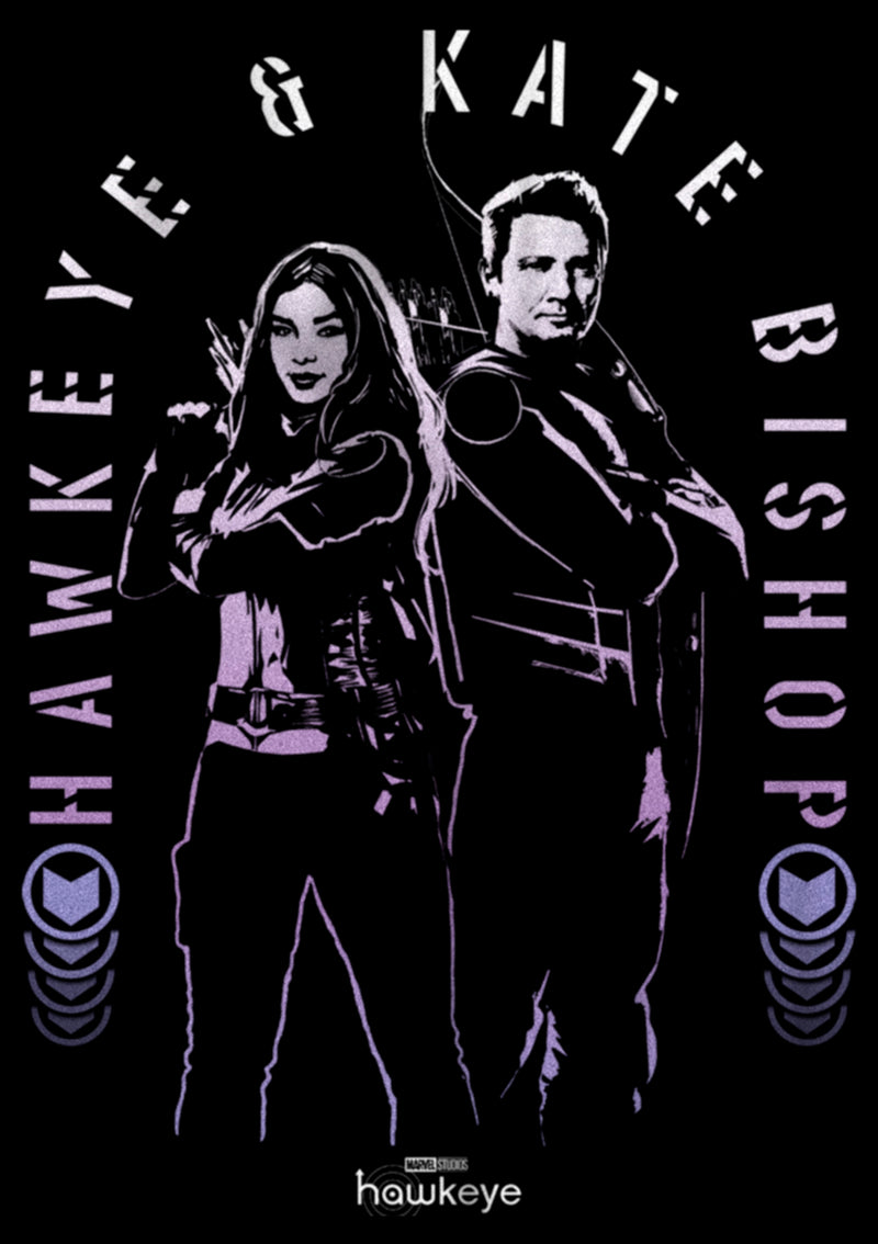 Women's Marvel Hawkeye Kate Bishop and Hawkeye Scoop Neck