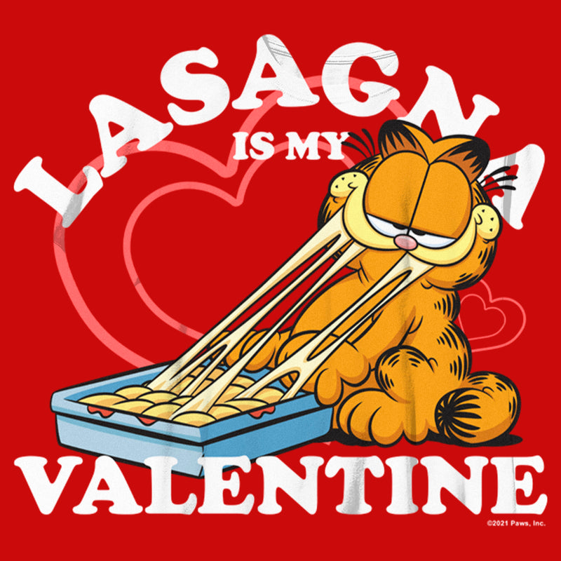 Boy's Garfield Lasagna is My Valentine T-Shirt