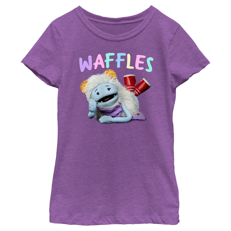 Girl's Waffles + Mochi Cute Pose T-Shirt