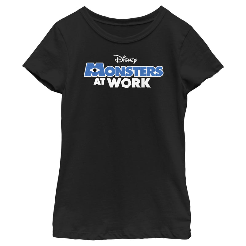 Girl's Monsters at Work Classic Logo Tee T-Shirt
