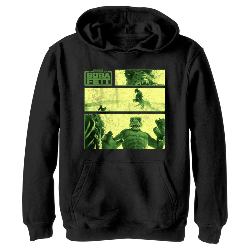 Boy's Star Wars: The Book of Boba Fett Sand Creature Panel Pull Over Hoodie