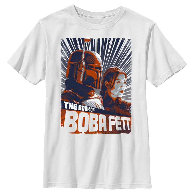 Boy's Star Wars: The Book of Boba Fett Fennec and Boba Poster T-Shirt
