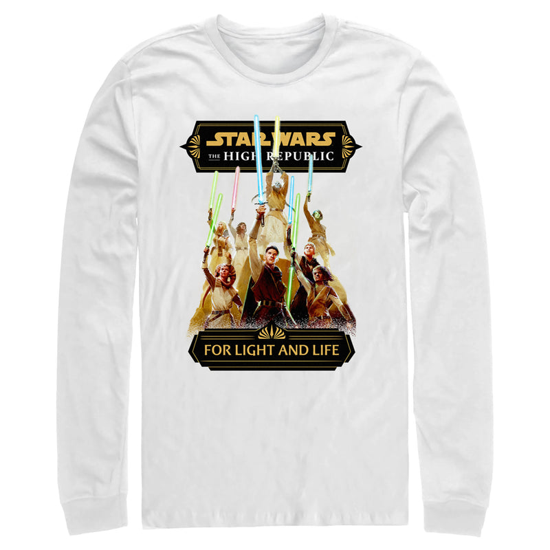 Men's Star Wars The High Republic Jedi For Light and Life Long Sleeve Shirt