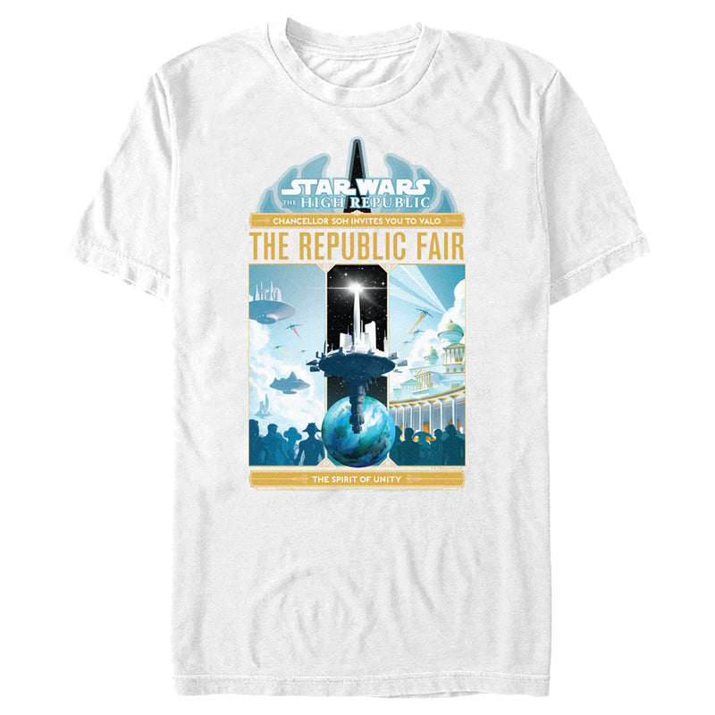 Men's Star Wars The High Republic The Republic Fair Flyer T-Shirt
