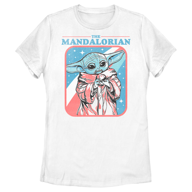 Women's Star Wars: The Mandalorian Fourth of July Grogu Stars and Stripes T-Shirt