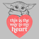 Women's Star Wars: The Mandalorian Valentine's Day Grogu This is the Way to my Heart T-Shirt