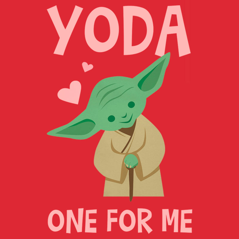 Men's Star Wars Valentine's Day Yoda One for Me Simple T-Shirt