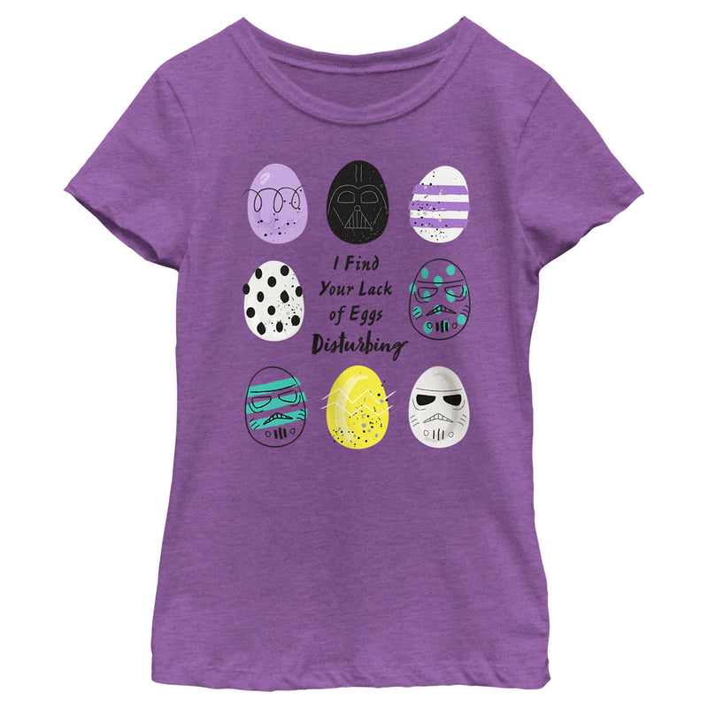 Girl's Star Wars Easter Darth Vader I Find your Lack of Eggs Disturbing T-Shirt