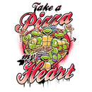 Boy's Teenage Mutant Ninja Turtles Take a Pizza My Heart T-Shirt