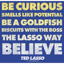 Junior's Ted Lasso Be Curious Quote Stack T-Shirt