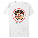 Men's Rick And Morty No Crossing Morty Doodle T-Shirt