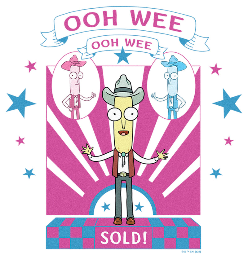 Men's Rick And Morty Mr. Poopy Butthole Ooh Wee Sold! T-Shirt
