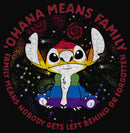 Junior's Lilo & Stitch Ohana Rainbow Pride Cowl Neck Sweatshirt