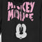 Junior's Mickey & Friends Surprised Pink Logo Cowl Neck Sweatshirt