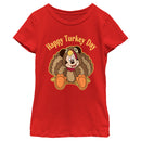 Girl's Mickey & Friends Mickey Mouse Happy Turkey Day T-Shirt