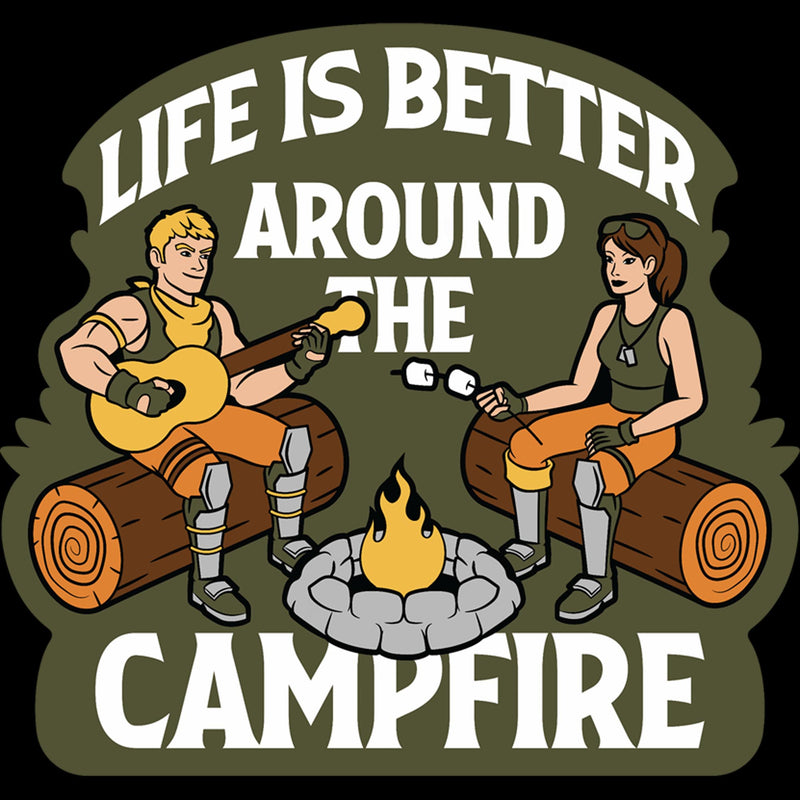 Men's Fortnite Life Is Better Around the Campfire T-Shirt