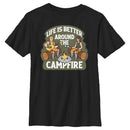 Boy's Fortnite Life Is Better Around the Campfire T-Shirt