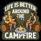 Boy's Fortnite Life Is Better Around the Campfire T-Shirt