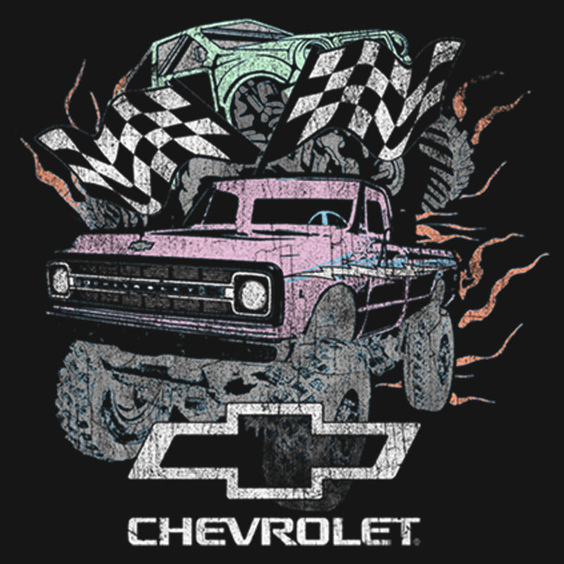 Women's General Motors Pastel Chevrolet Trucks Distressed T-Shirt