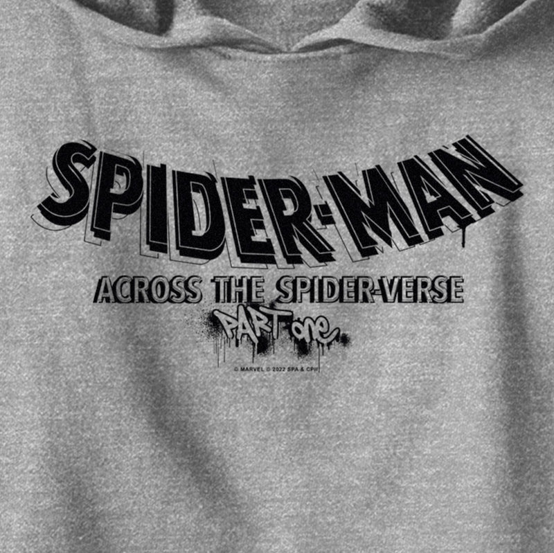 Boy's Spider-Man: Across the Spider-Verse Movie Logo Black Pull Over Hoodie