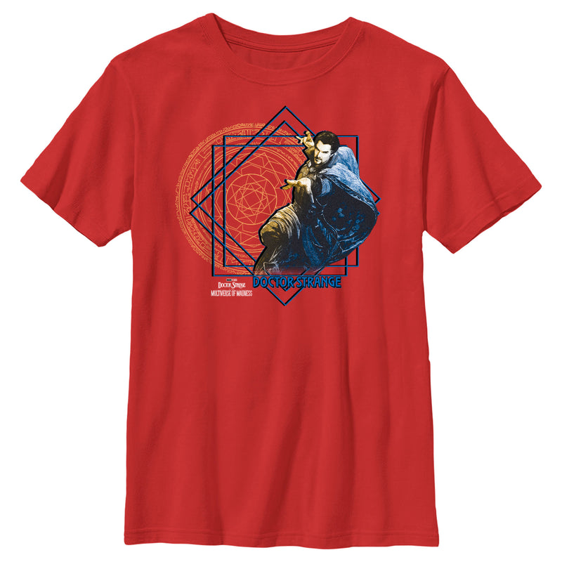 Boy's Marvel Doctor Strange in the Multiverse of Madness Geometric Strange T-Shirt