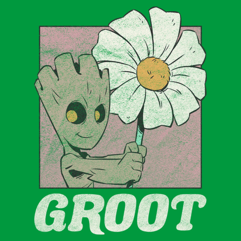 Junior's Guardians of the Galaxy Groot and Flower Portrait T-Shirt