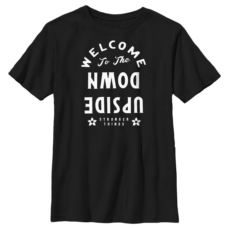 Boy's Stranger Things Welcome to the Upside Down Greeting T-Shirt