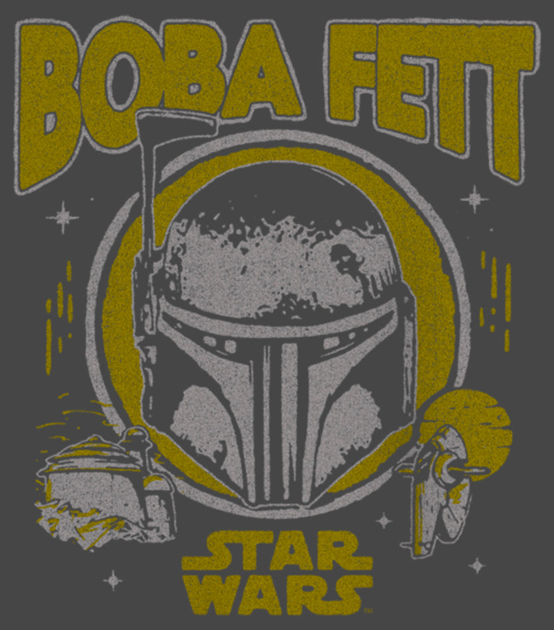 Junior's Star Wars: The Book of Boba Fett Distressed Helmet Racerback Tank Top