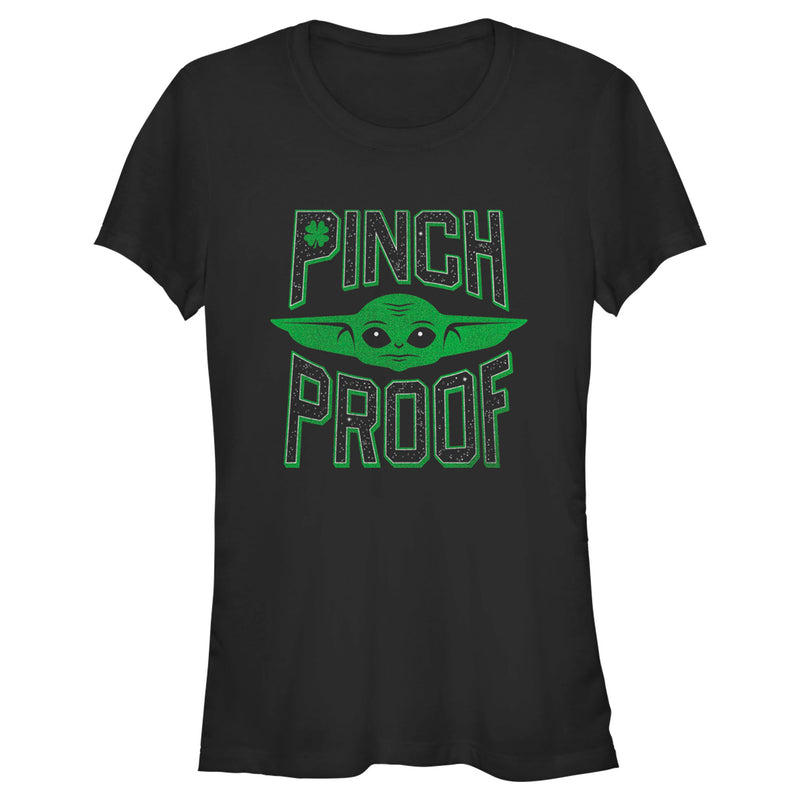 Junior's Star Wars: The Mandalorian St. Patrick's Day Grogu Pinch Proof T-Shirt
