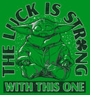 Boy's Star Wars: The Mandalorian St. Patrick's Day Grogu The Luck is Strong with this One T-Shirt