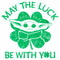 Boy's Star Wars: The Mandalorian St. Patrick's Day Grogu May the Luck be with You Retro T-Shirt